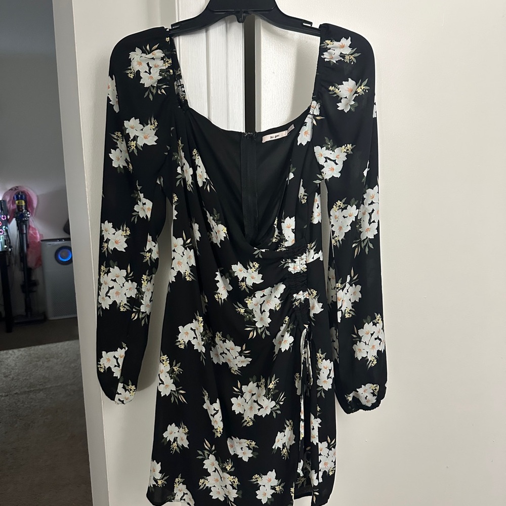 Francesca’s Floral Black Dress
